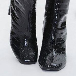 *Brand New* Faux Croc Boots-Size 7.5